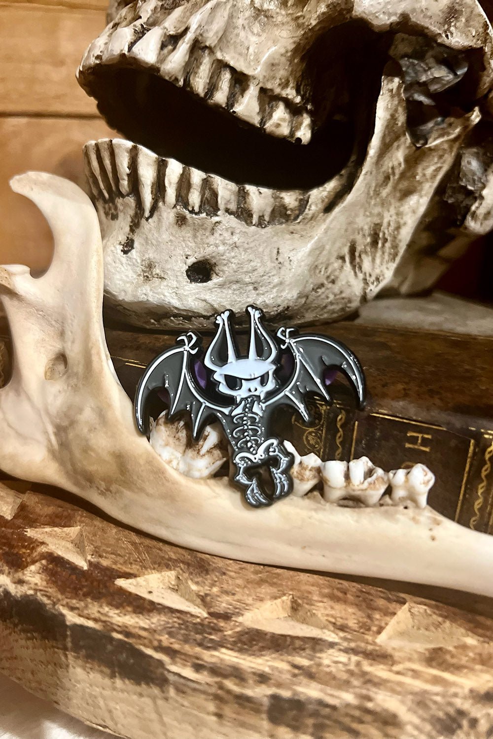 Batty Bones Enamel Pin - pins & patches - VampireFreaks - VampireFreaks