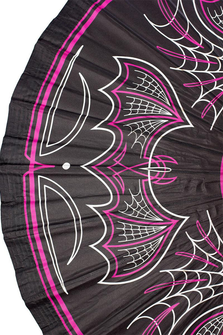 Batty Pinstripe Parasol - umbrellas - VampireFreaks - Sourpuss