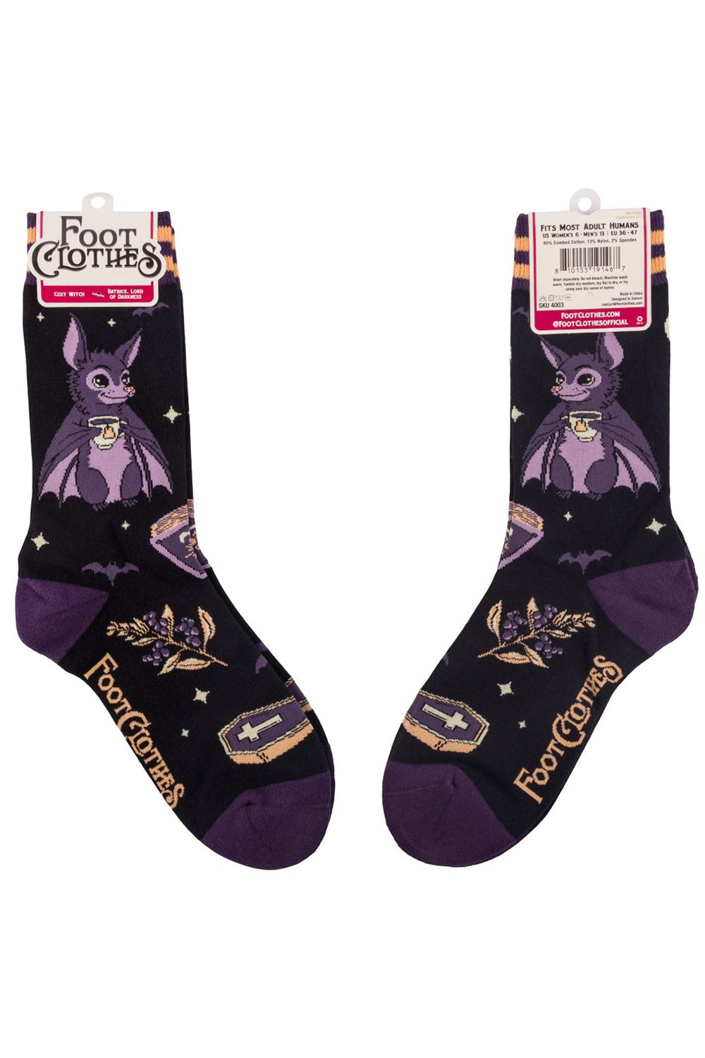 books, tea, and bat socks