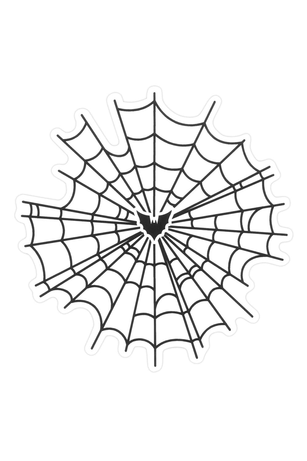 Batty Spiderweb Clear Sticker - stationery - VampireFreaks - Sourpuss