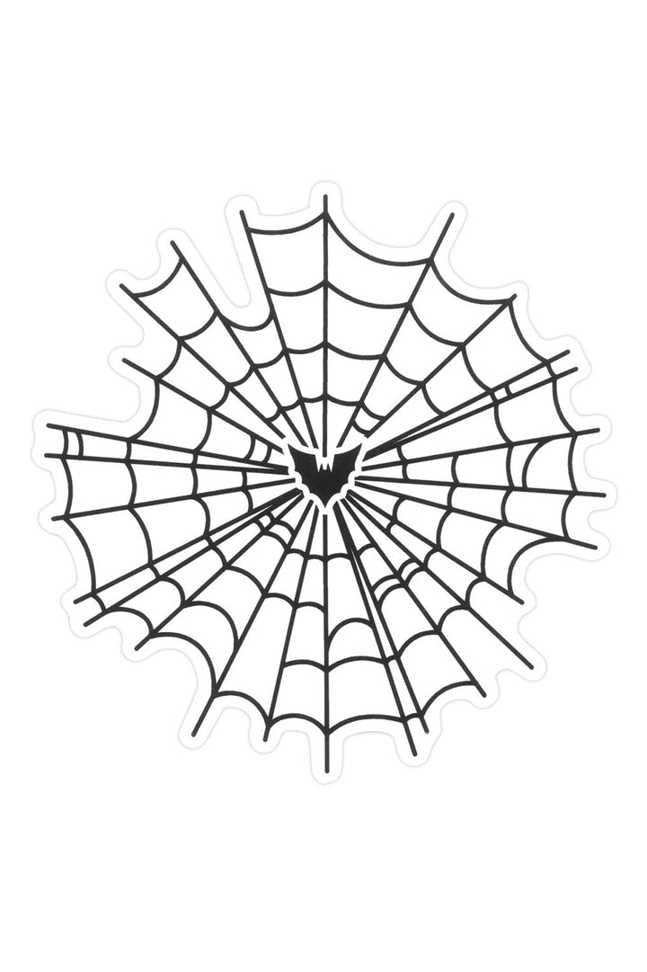 Batty Spiderweb Clear Sticker - stationery - VampireFreaks - Sourpuss