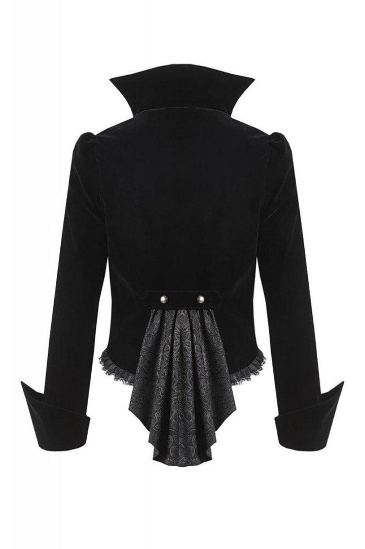 Batwing Collar Tailed Coat - womens outerwear - VampireFreaks - Dark In Love