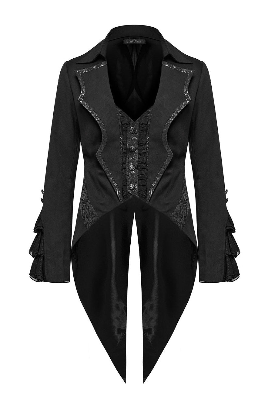 mens victorian gothic vampire jacket with batwing collar by punk rave 