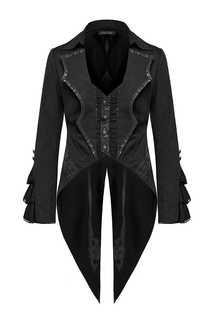mens victorian gothic vampire jacket with batwing collar by punk rave 