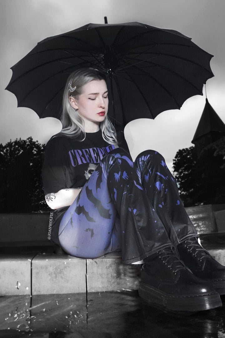 Batwing Pagoda Umbrella [MIDNIGHT BLACK] - umbrellas - VampireFreaks - VampireFreaks