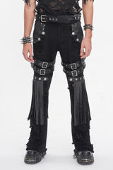 Batwing Pocket Ripped Punk Pants - mens pants - VampireFreaks - Devil Fashion
