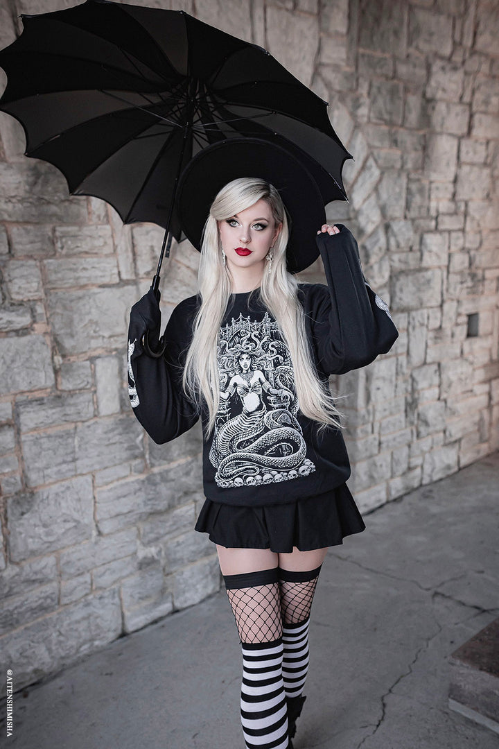 gothic wednesday inspired umbrella 