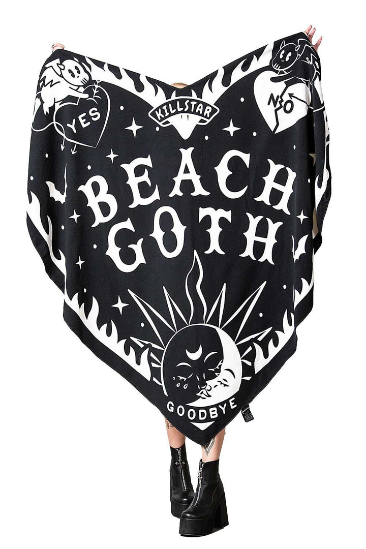 Beach Goth Heart Towel - housewares - VampireFreaks - Killstar