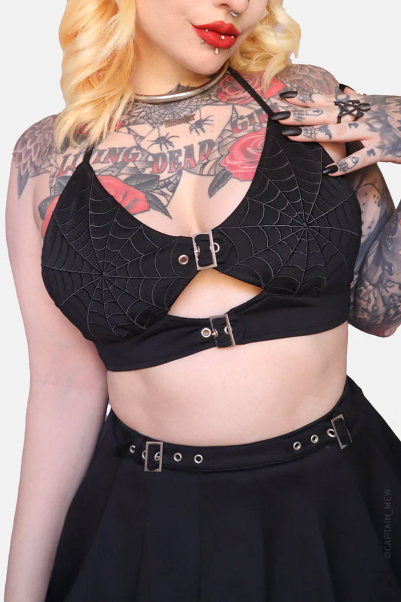 gothic halter neck bikini top