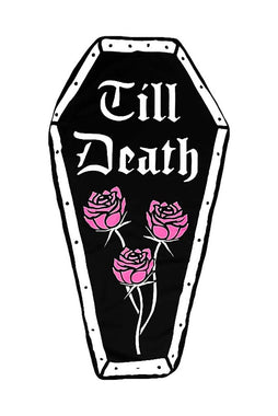 Till Death Coffin Shaped Beach Towel