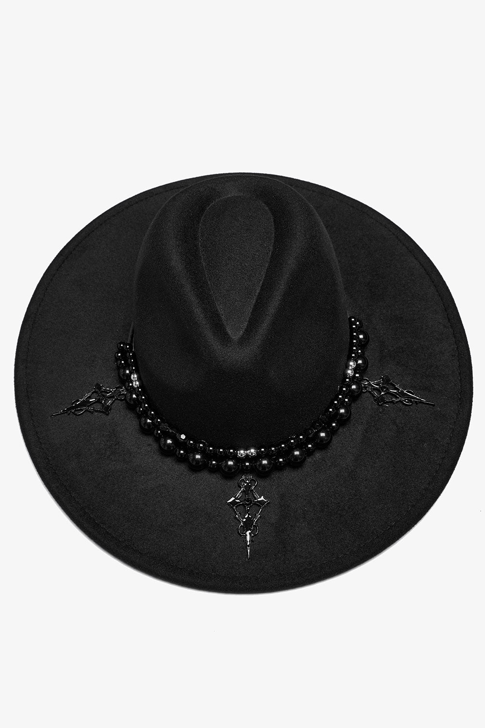 witchy goth wide brimmed hat