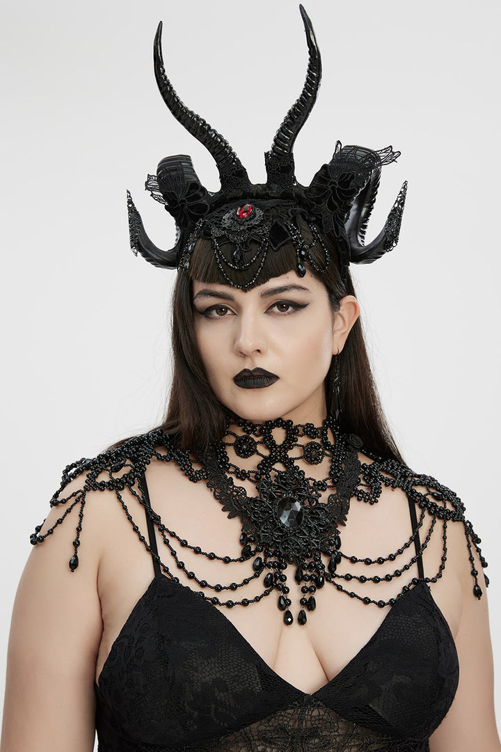 ornate gothic vampire necklace for shoulders