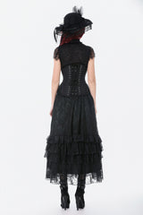 steampunk beaded black victorian hat