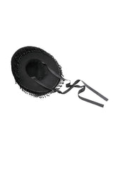romantic lace beaded black victorian hat
