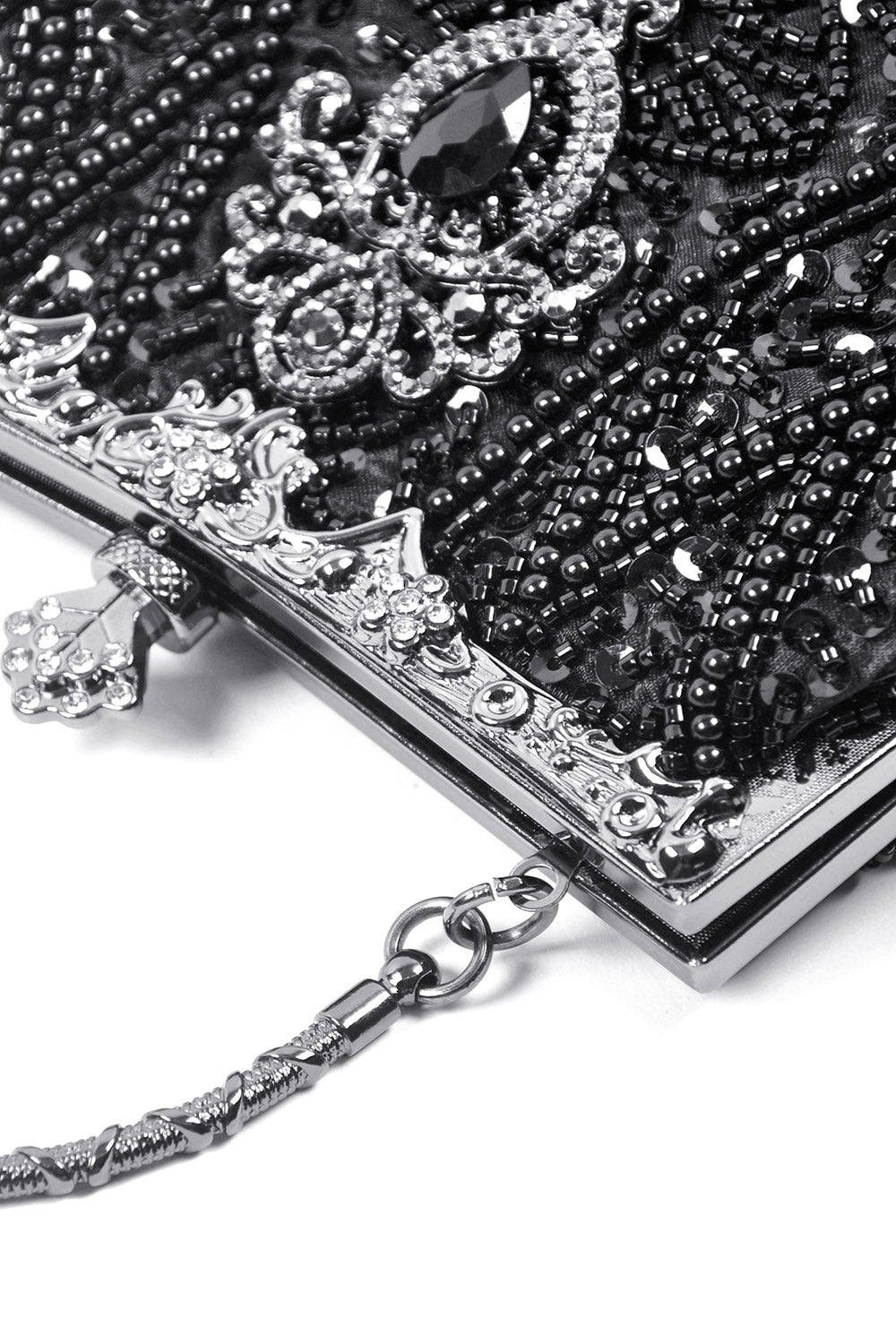 vintage inspired handmade victorian small beaded handbag