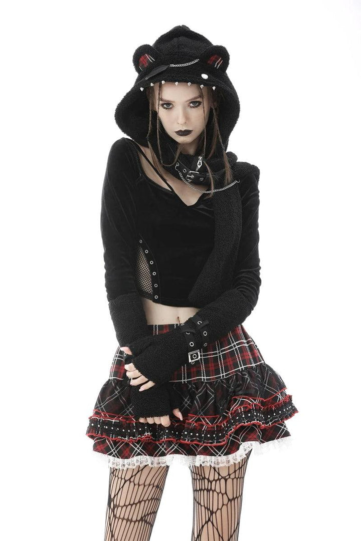 Bear - ly Alive Hooded Scarf - hats & scarves & headwear - VampireFreaks - Dark In Love