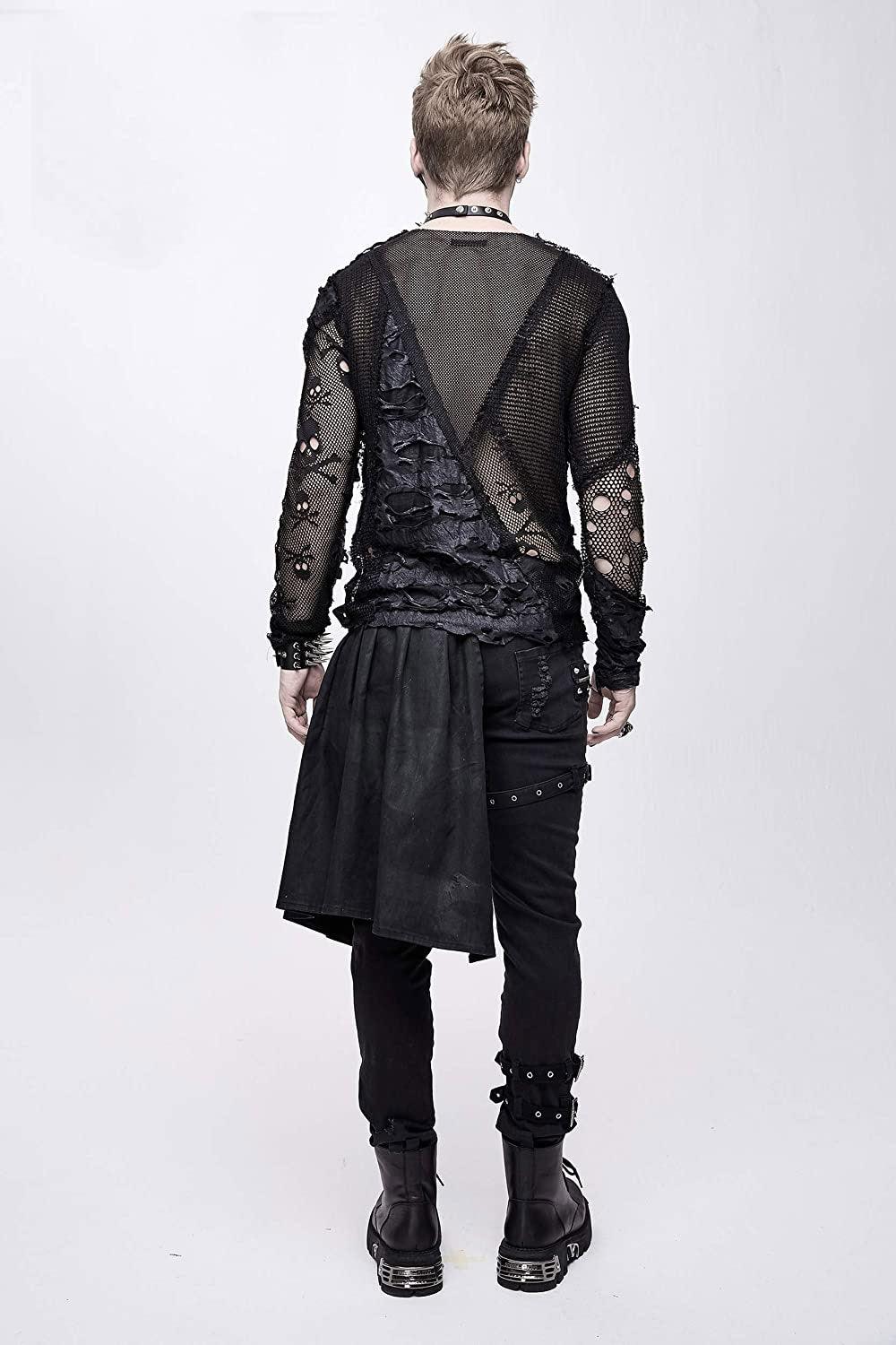 Beast Inside Patchwork Top - mens tops - VampireFreaks - Devil Fashion