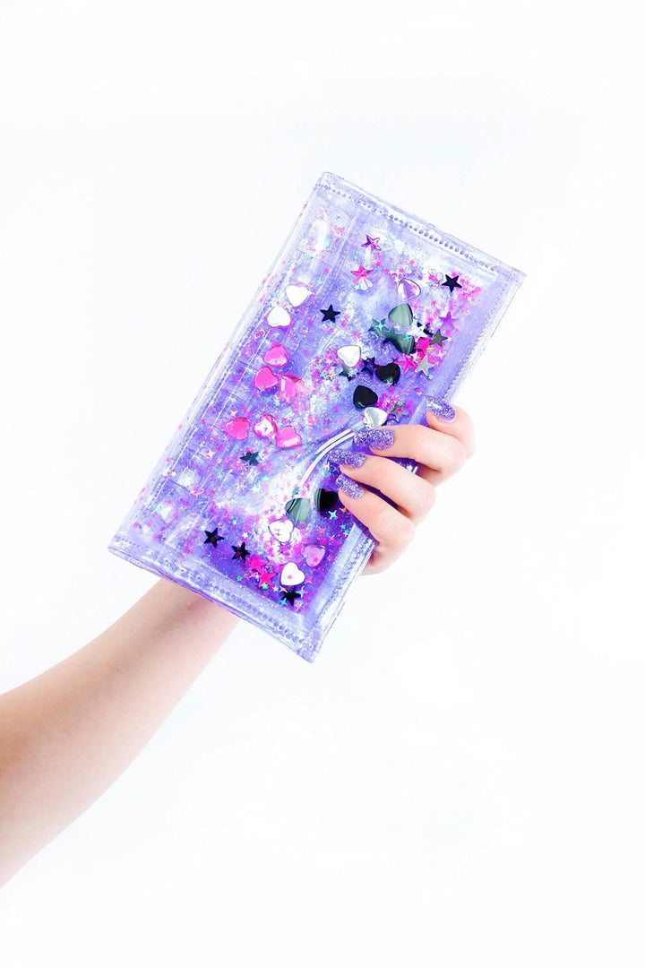 Bedazzled Liquid Glitter Wallet - bags & wallets - VampireFreaks - Electric Bubblegum