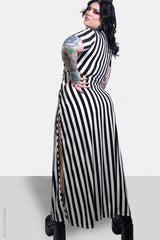 Beetle M - Line Maxi Dress - dresses - VampireFreaks - Forest Ink