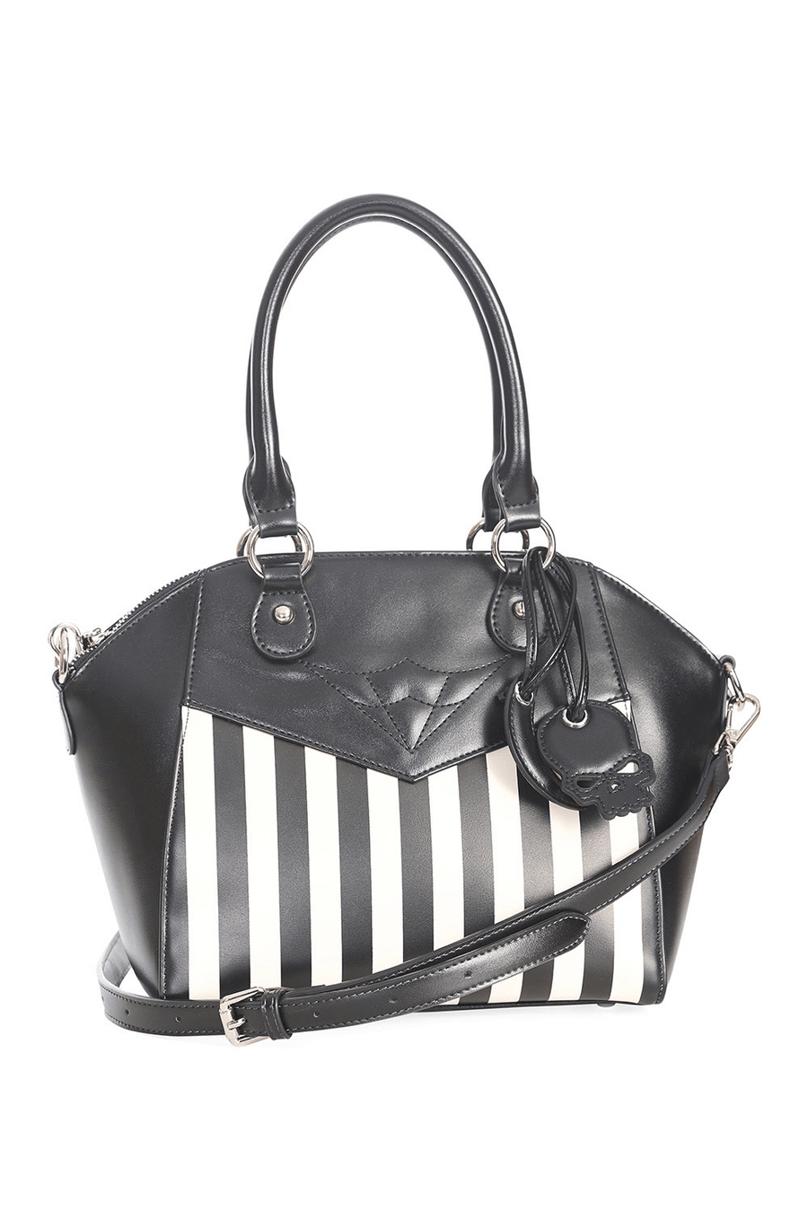 Beetle Spooks Striped Handbag - bags & wallets - VampireFreaks - Banned Apparel / Lost Queen