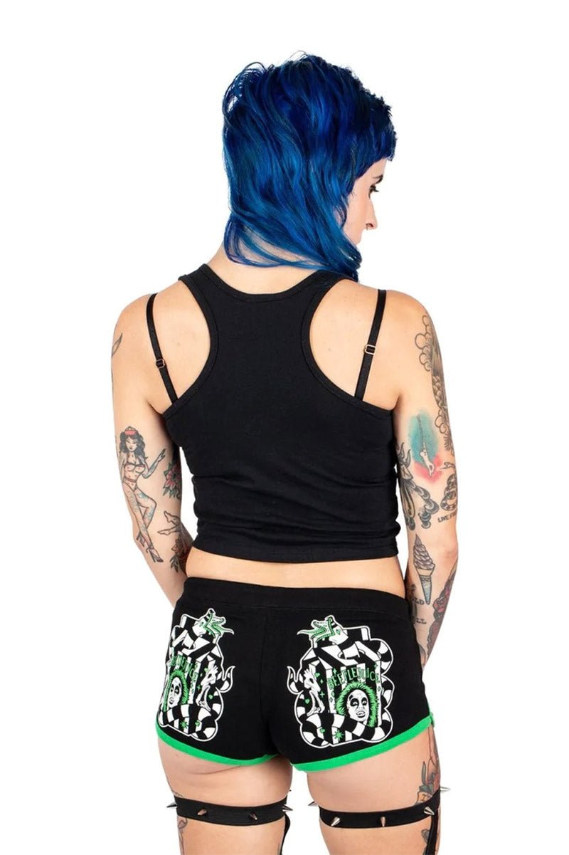 Beetlejuice Showtime Short Shorts - womens bottoms - VampireFreaks - Too Fast