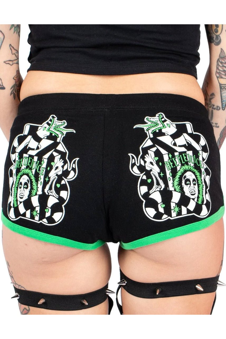 Beetlejuice Showtime Short Shorts - womens bottoms - VampireFreaks - Too Fast