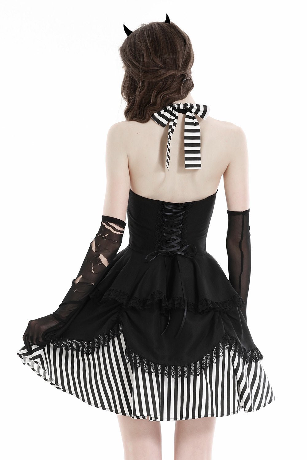 Beetlejuice Swing Mini Dress - dresses - VampireFreaks - Dark In Love