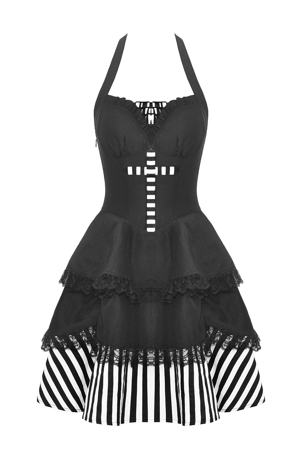 Beetlejuice Swing Mini Dress - dresses - VampireFreaks - Dark In Love