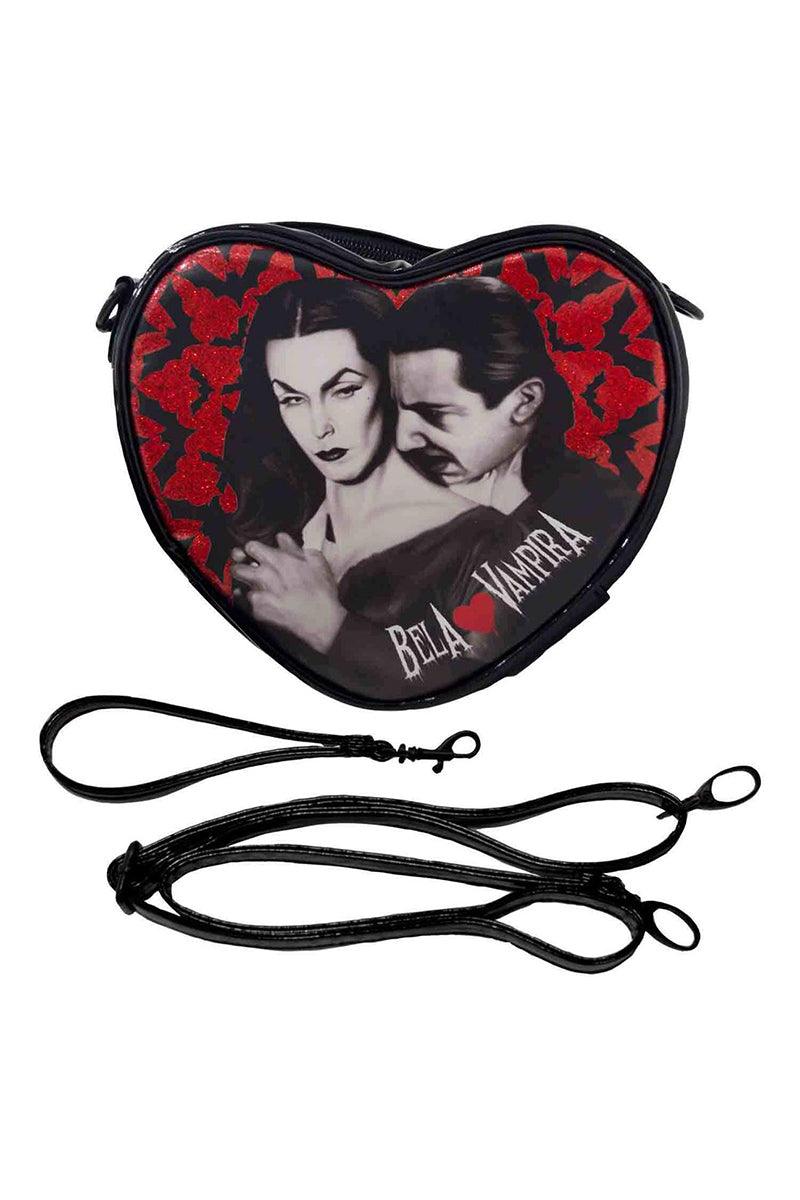 Bela Loves Vampira Mini Heart Purse - bags & wallets - VampireFreaks - Kreepsville