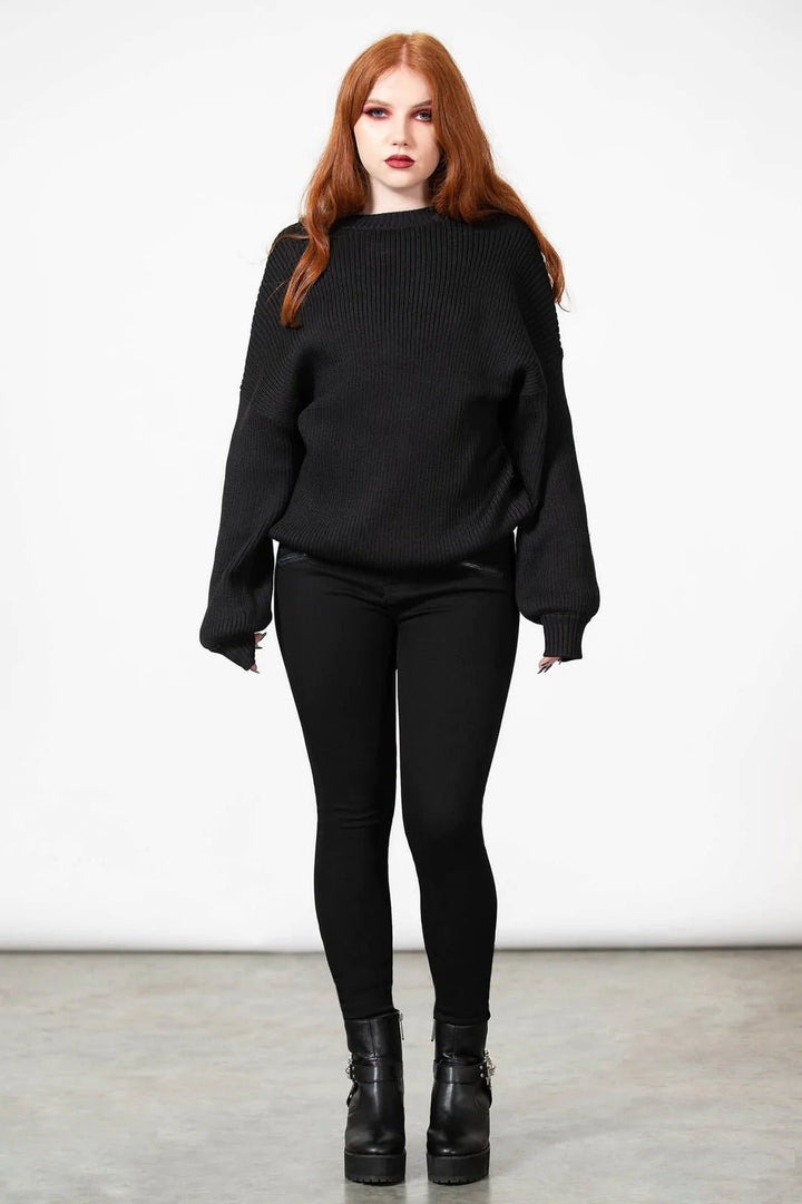 Belinda II Knit Sweater - womens outerwear - VampireFreaks - Killstar