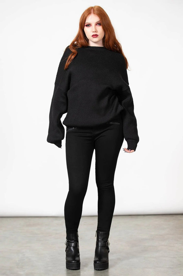 Belinda II Knit Sweater - womens outerwear - VampireFreaks - Killstar