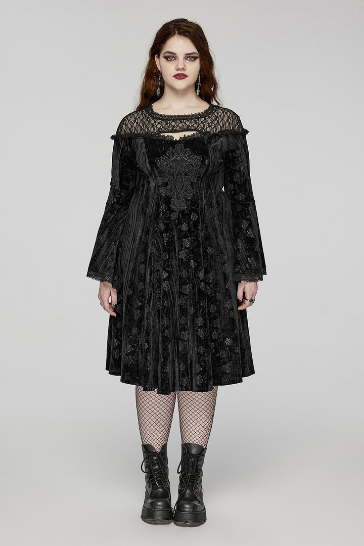 lace top chest keyhole dress