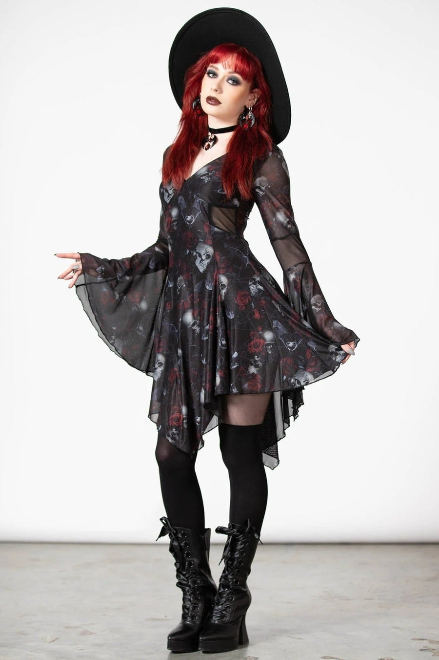 Bellflora Mesh Dress - dresses - VampireFreaks - Killstar