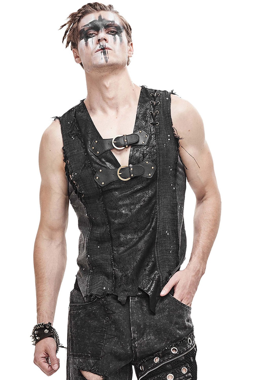 Berserker Warrior Tattered Top - mens tops - VampireFreaks - Devil Fashion