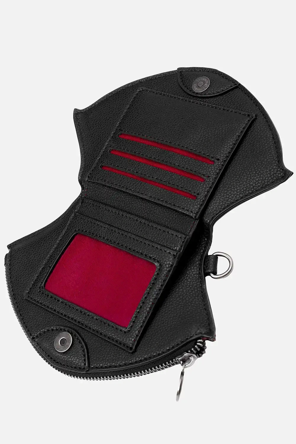 gothic cathedral wallet with red interior