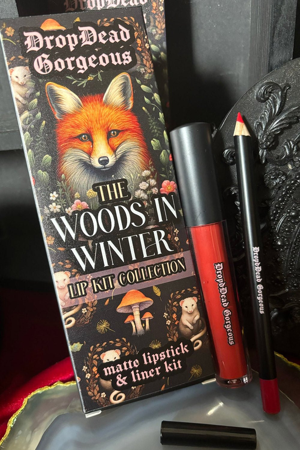 Big Bad Wolf Liquid Lip & Liner Kit [Cherry Red] - cosmetics - VampireFreaks - Dropdead Gorgeous