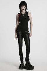 womens grunge goth tank top with armor 