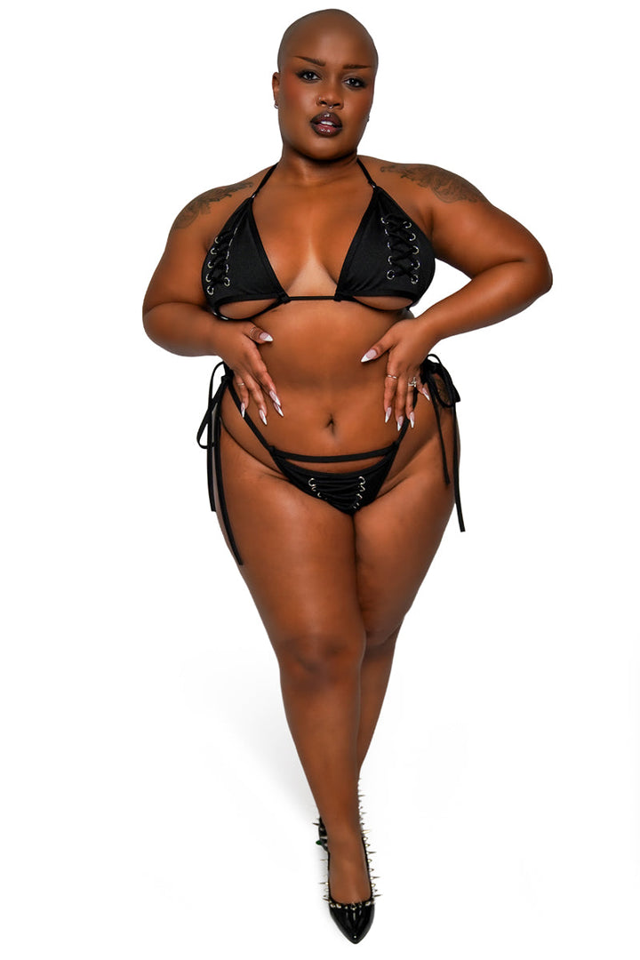 womens emo corset swimsuit
