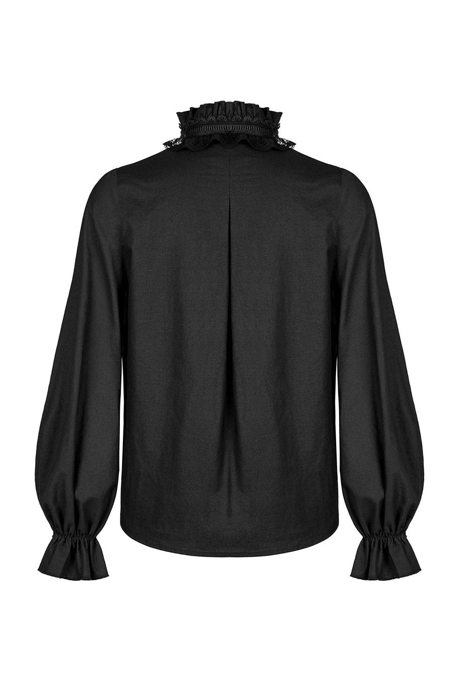vintage goth mens cotton ruffled shirt