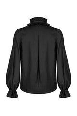 vintage goth mens cotton ruffled shirt