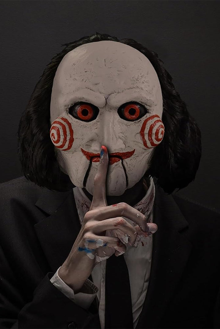 billy the puppet face mask from Saw