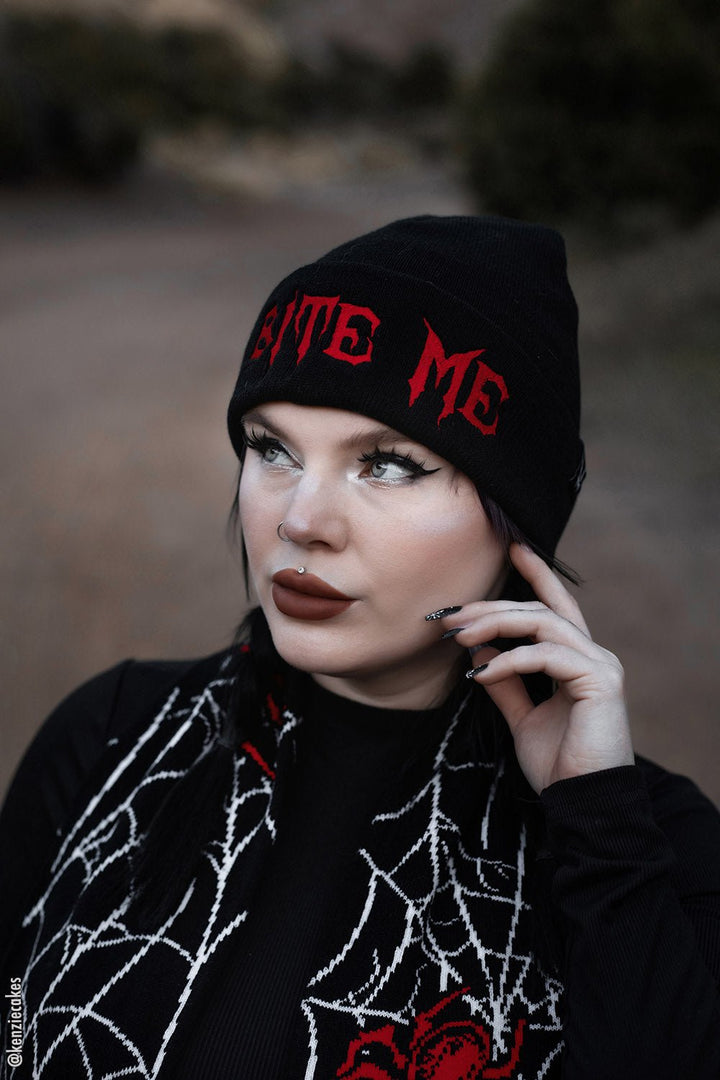 Bite Me Beanie - hats & scarves & headwear - VampireFreaks - VampireFreaks