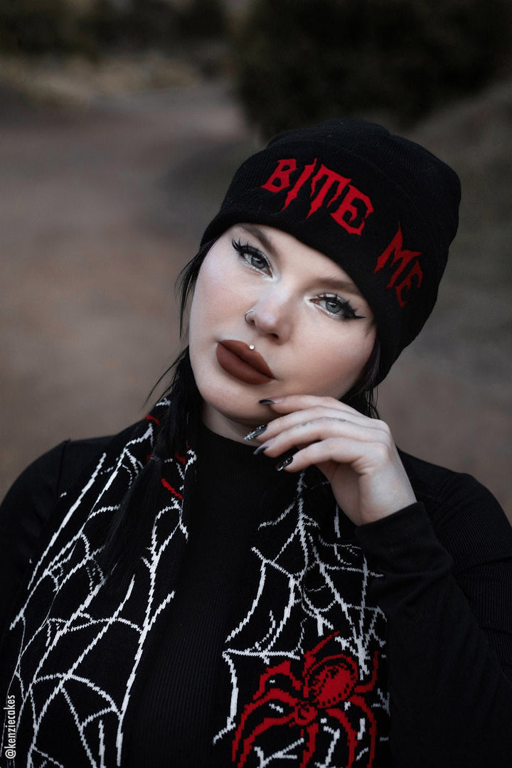 Bite Me Beanie - hats & scarves & headwear - VampireFreaks - VampireFreaks