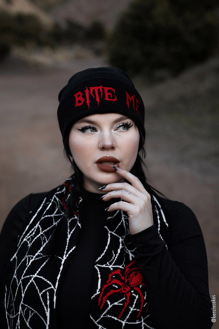 Bite Me Beanie - hats & scarves & headwear - VampireFreaks - VampireFreaks