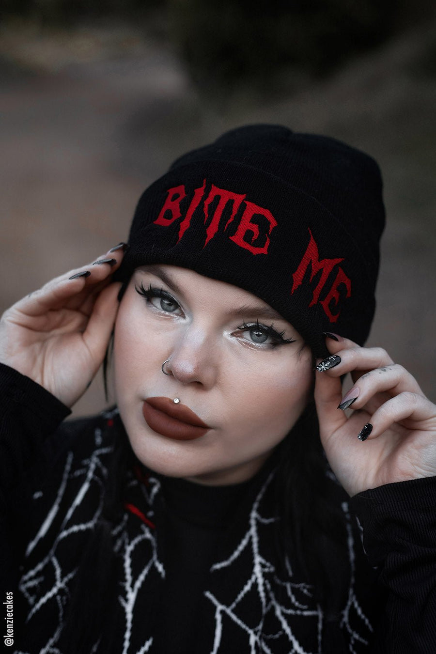 Bite Me Beanie - hats & scarves & headwear - VampireFreaks - VampireFreaks