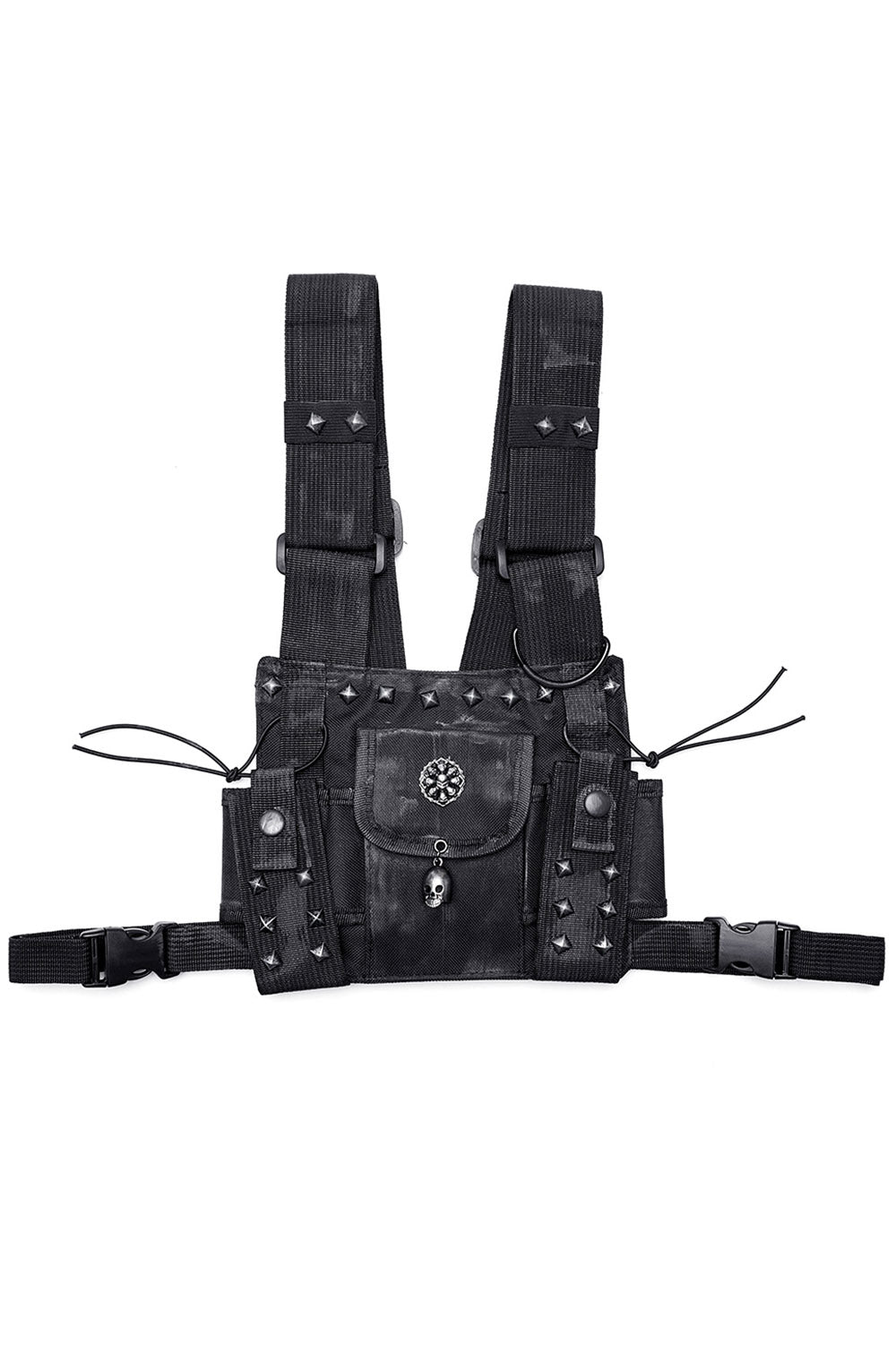 Black Apocalypse Chest Harness Bag - bags & wallets - VampireFreaks - Punk Rave