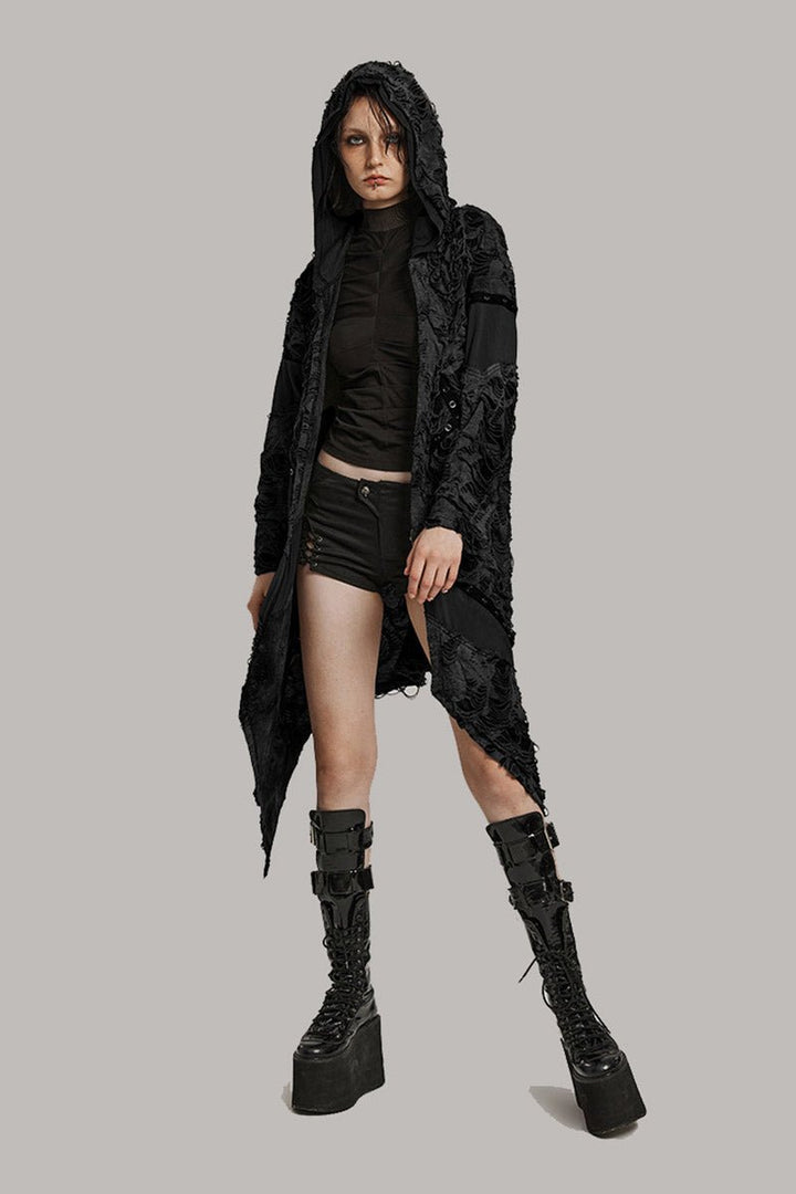 Black Apocalypse Ripped Cardigan - womens outerwear - VampireFreaks - Punk Rave