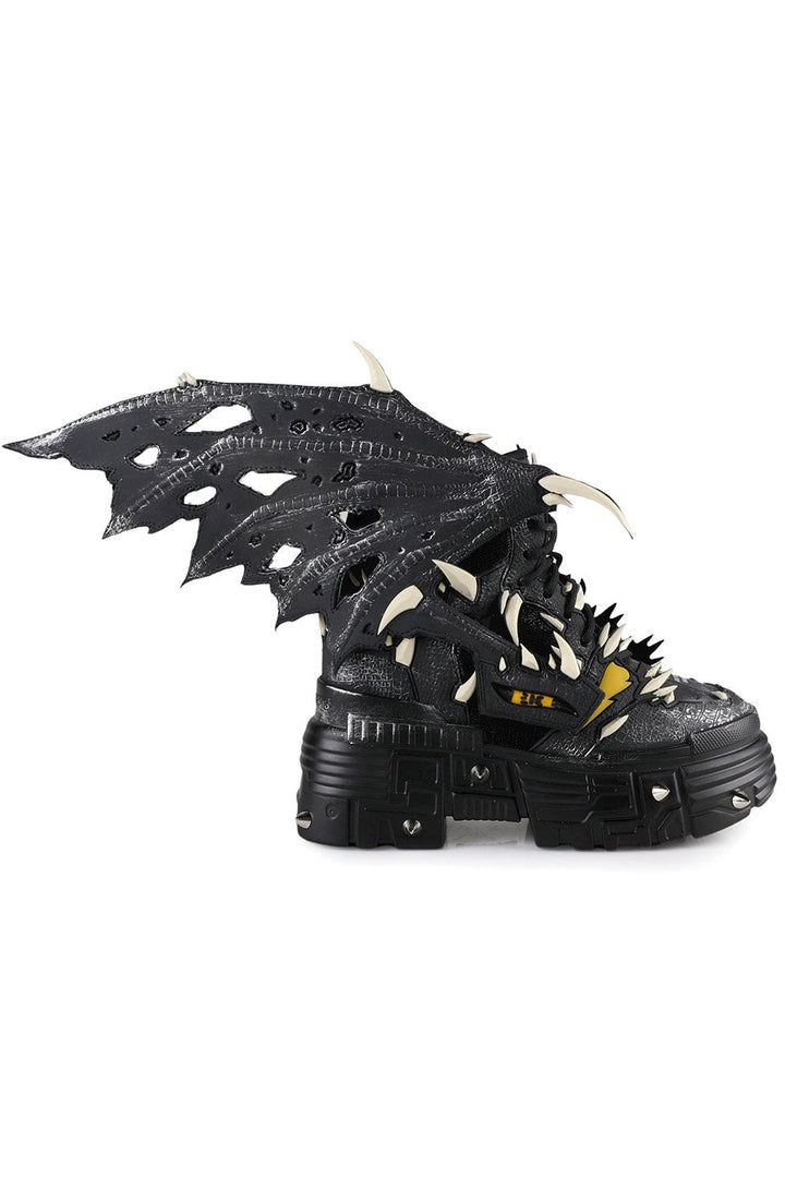 Black Apple Batwings Platforms - womens shoes - VampireFreaks - Anthony Wang