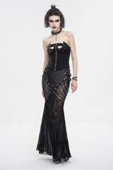 Black Ashes Mermaid Maxi Skirt - skirts - VampireFreaks - Devil Fashion