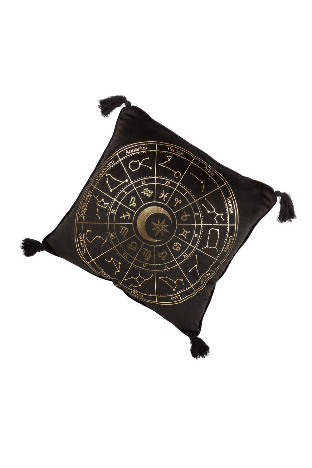 Black Astrology Wheel Cushion - housewares - VampireFreaks - Something Different